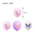 Detailed set of 12-inch pink and purple butterfly balloons for birthday party decor - Butterfly Balloons 18PCS