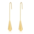 Elegant gold-plated waterdrop hook earrings made of polished stainless steel for women - 18K Gold / Gold