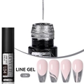 Gel liner plateado profesional L04 con pincel fino para manicura UV LED diseño - L04 Plateado