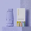Mini lavender purple six-fold portable sun umbrella with matching ultra-light compact case - Flat Six-fold Dreamy Purple Color Box Packaging