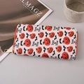 Lange Halloween Geldbörse aus PU-Leder mit Kürbis-Motiven und Fledermaus-Print - Rosa Kürbis Fledermaus Brief