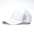 Classic all-white breathable mesh baseball cap with curved brim for sun protection - M (56-58cm) / 17-White