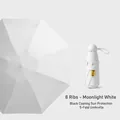 Mini Moonlight White folding sun umbrella with UPF 50+ coating and 8-rib structure - Off-white (Plain Large)