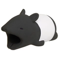 Malayan tapir cable bite protector for phone charger cable in black and white finish - Malayan Tapir