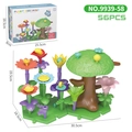 Set di costruzioni giardino fiorito fai-da-te 56 pezzi per il gioco creativo - Set da 56 Pezzi