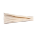 Close-up of beige elastic yoga headband showing soft fabric texture on white background - Off White