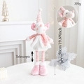 Pink reindeer doll detail showing 50cm height and telescopic legs for Christmas decor - Pink Telescopic Reindeer