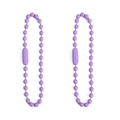 Conectores de cadena de bolas de hierro pintado violeta claro para llaveros y colgantes DIY - Morado