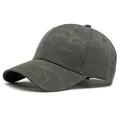 Cappellino da baseball mimetico grigio scuro classico con corona rigida e fori traspiranti - Regolabile / Grigio Camouflage Integrale