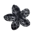 Translucent dark leopard print flower claw clip for elegant hair styling hair accessory - Leopard Plumeria [Dark Grey]