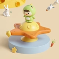 Cute dinosaur figurine baby toy on star suction base for high chair mealtime fun - Dinosaur Planet Spinner