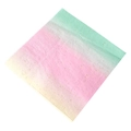 Three-color gradient paper napkins with mint green, soft pink, and yellow dot embossing - Gold Stamping Napkins 20Pcs