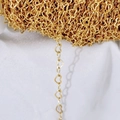Exquisite golden heart-shaped metal hollow chain for DIY handmade jewelry accessories - 1m/pack / Gold