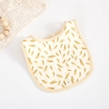 6-layer cotton gauze baby bib with yellow wheat pattern and soft edging - Wheat Ear