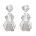 Three-Layer Fan-Shaped Triple Tier Drop Earrings (11148)