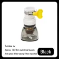 Filtro acqua per rubinetto cucina nero con ugello girevole antispruzzo e pietre minerali - 3a Gen Nero
