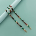 Colorful acrylic handbag strap with marble pattern and gold metal lobster clasps - B319 Mini Mixed Colors