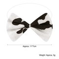Cow pattern bowtie accessory with elastic strap, plush fabric, size 11x7cm and weight 5g - Regular Bowtie / Cow Print