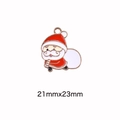 Christmas Santa Claus enamel alloy pendant charm for DIY jewelry making 21x23mm - 53# Santa Claus