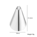 Small stainless steel piping tip nozzle with 31.4mm height and 18mm base for cake decor - Pattern 39