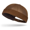 Verstellbarer brauner Miki Hat aus Mesh mit atmungsaktivem Design und Metallschnalle - Kaffeebraun