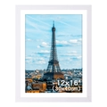 Marco de fotos minimalista blanco de PVC 12x16 pulgadas con lámina de la Torre Eiffel - 5x7 pulgadas (12.7x17.8cm) / Blanco