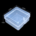 Mini transparent 7-grid plastic jewelry storage box for studs, size 3.7x3.7x1.9cm - Small Square Flip Lid Transparent Box