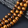 Hoogwaardige tijgeroog natuursteen kralen voor DIY sieraden met gepolijste afwerking - 3mm (ca. 120 Kralen) Lengte 38CM / Tijgeroog Graad A