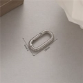 Connettore ovale a fune argento 18mm x 9,4mm per creazione di gioielli fai-da-te - Chiusura a Vite Ovale Intrecciata / Palladio (Argento)