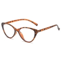 Cat-eye blue light blocking glasses in vintage tortoiseshell frame for women - Leopard Print