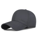 Casquette de baseball gris foncé pour hommes avec broderie 3D Leici et visière renforcée - Réglable / Gris