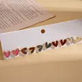 Set di 5 paia di orecchini a lobo a cuore nei colori rosa, marrone, rosso e bianco - Perno in Argento - Multicolore (Set di 5 Paia)