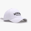 Classico cappellino da baseball bianco retrò in cotone con ricamo nero Nature Mod - Regolabile / Bianco
