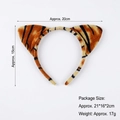 Cerchietto con orecchie di tigre in peluche per costumi di Halloween da bambini - Cerchietto con orecchie da tigre