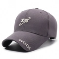 Berretto da baseball grigio scuro con ricamo bianco XS e Success in twill di cotone - Regolabile / Grigio