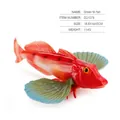 Lifelike red green fin fish model with large blue-green fins for aquarium decoration - Green Fin Fish (ZQ1278)
