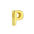 Polished golden letter P heart pendant in S925 silver for fashionable women jewelry - Gold DY130020 (P)