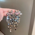 31# 925 Sterling Silver Earring Post - Silver Sequin Tassel