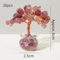 Miniature pink strawberry quartz crystal tree in glass bottle for desk decor, 36 pcs - 36 Crystals Strawberry Quartz (Mini Fish Tank)