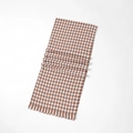 Hahnentritt-Schal aus Kaschmir-Imitat in Braun und Weiß mit Fransen für den Winter - Kleines Hahnentritt-Muster Khaki