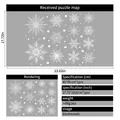 White snowflake static window stickers for Christmas glass decoration 45x60cm - White Snowflakes Selection (45*60cm)