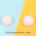 Detailed view of 2.4cm flatback white resin golf ball bead for DIY jewelry making - White Golf Ball