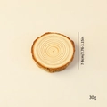 Natural round wood slice 7-8cm with bark edge and tree rings for Christmas decor - Natural Wood Slice 7-8cm 1Pc