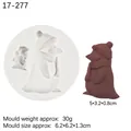 Silicone mold for penguin Christmas cake decoration featuring realistic knitted textures - 2# Penguin (Grey)