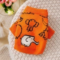 Oranje gebreide huisdiertrui met olifantenpatroon voor kleine honden en katten - S / Oranje Olifant