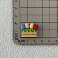 DIY miniature resin tulip flower fence accessory for craft decoration, 2.5cm width - Tulip Flower Basket