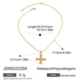 Collana a croce in acciaio inossidabile dorato con misure e dettagli impermeabili - Stile Dorato (JDN0101004)