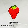 Cute strawberry spring hair clip with red fruit decor and metal duckbill base - Strawberry Hair Clip