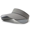 Grey breathable wide brim sun visor hat with retractable side panels for UV protection - Adjustable / Light Gray
