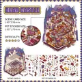 Bear Castle 2.5D DIY scrapbook sticker set with scene card and PET material sheets - Little Bear Castle (My Small House Series 24)